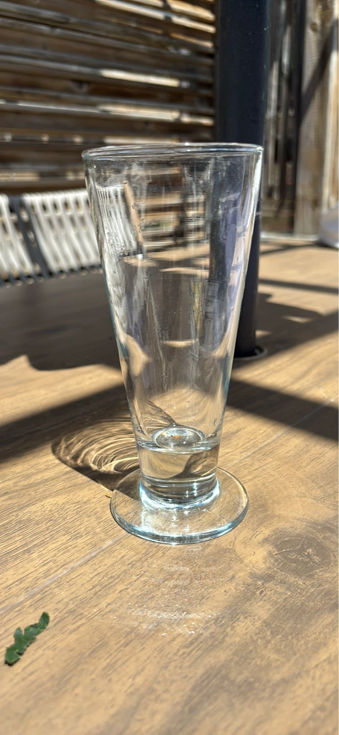 Set of 10 Clear Glass Tumblers and coffee pod holder