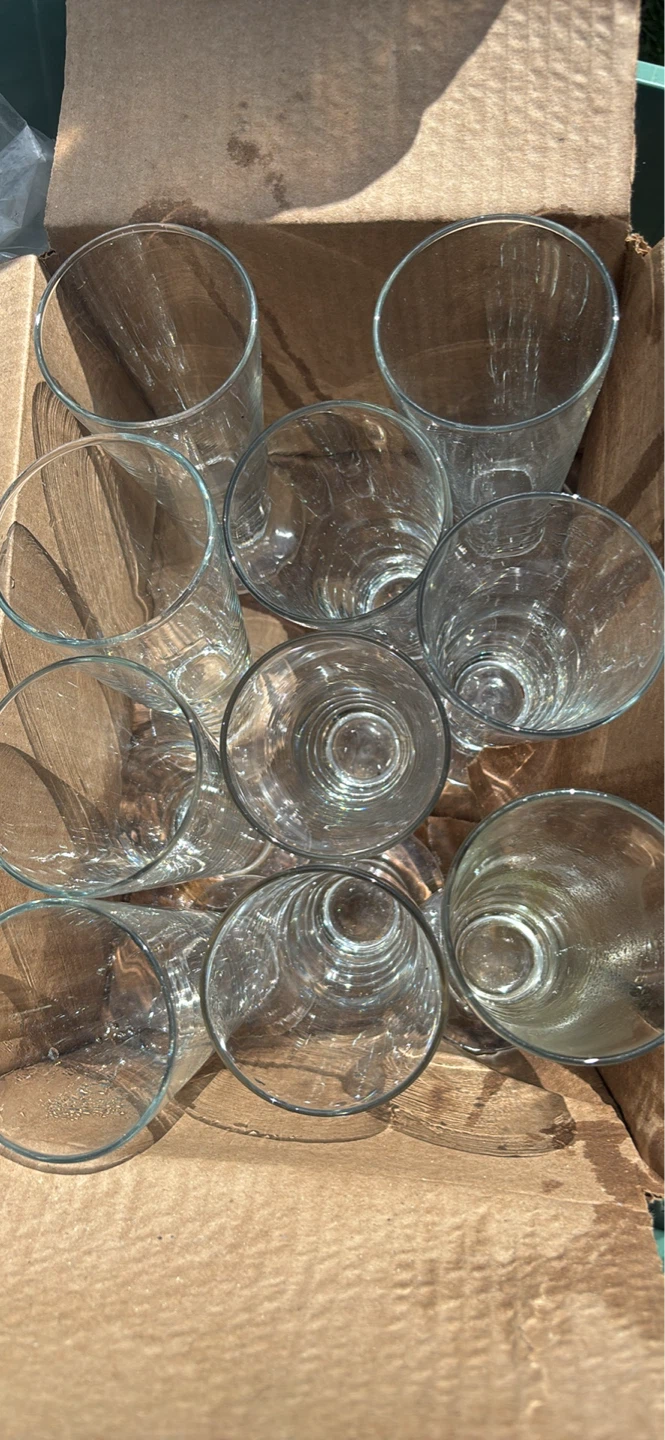 Set of 10 Clear Glass Tumblers and coffee pod holder - photo 2