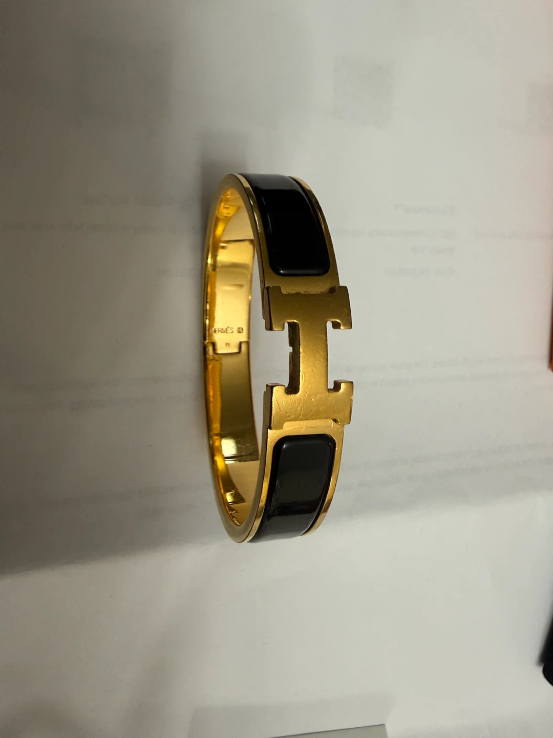 Hermès clic clac Bracelet Gold Black - photo 3
