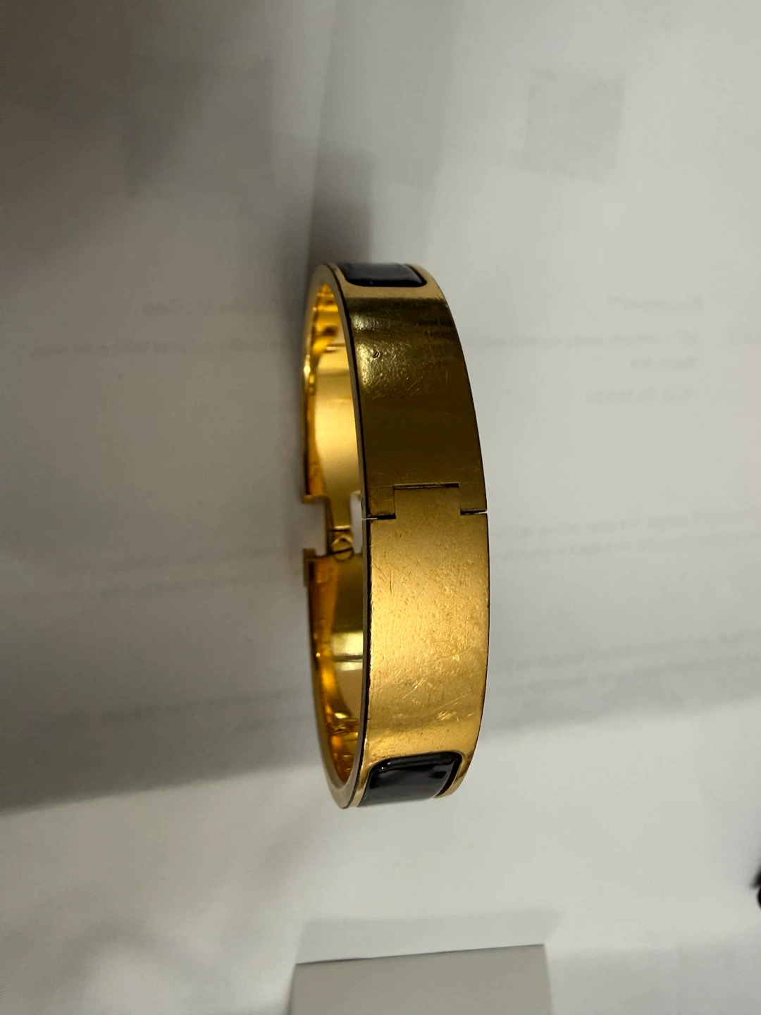Hermès clic clac Bracelet Gold Black - photo 4