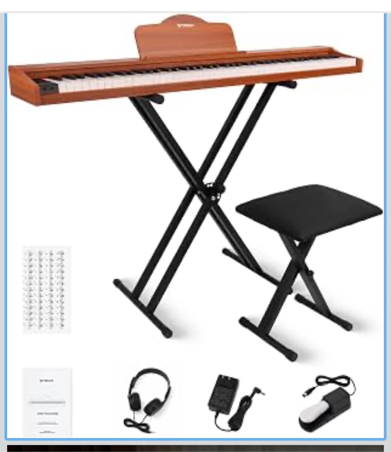 STRICH 88 Key Digital Piano Set with Stand and Bench - photo 2