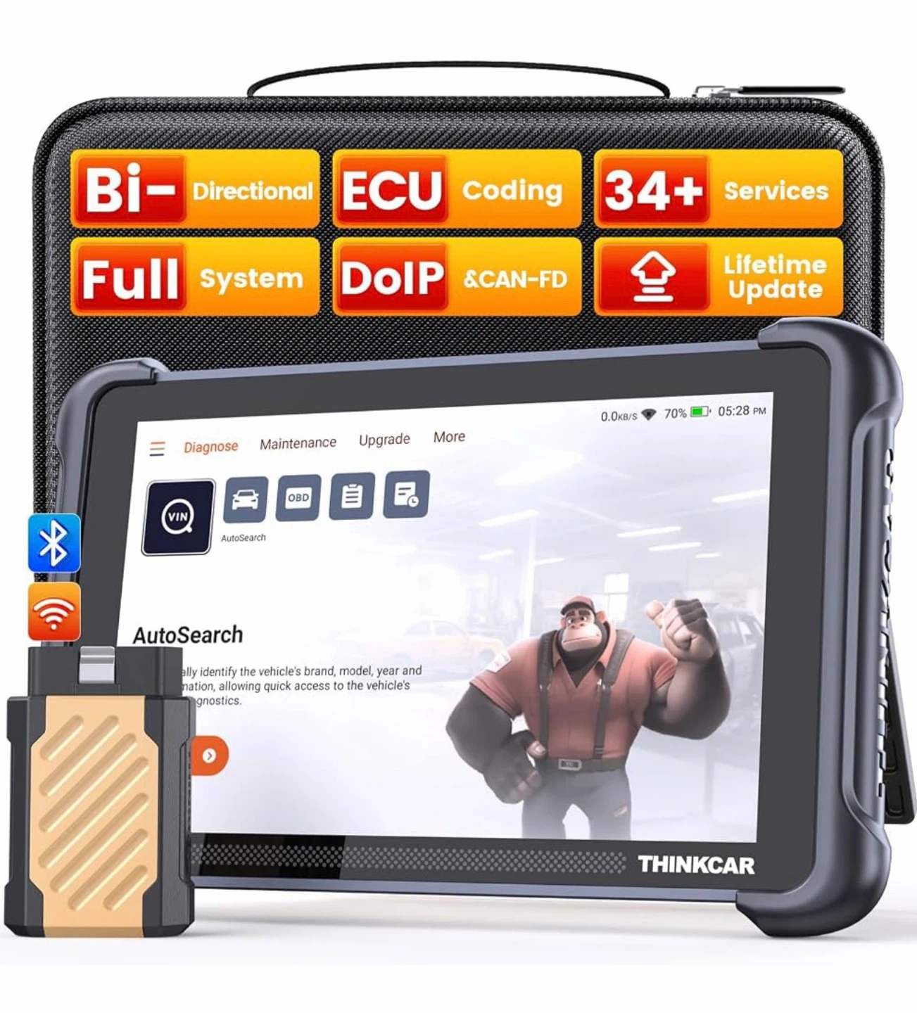 THINKCAR THINKSCAN 689BT Bidirectional Scan Tool with ECU Coding - photo 3