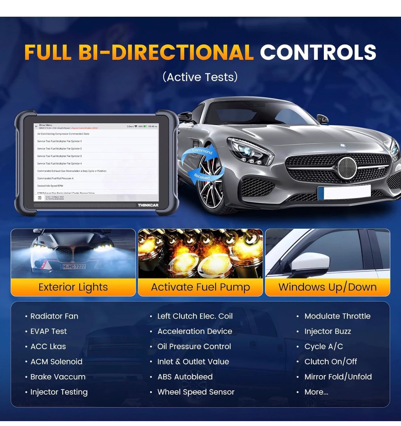 THINKCAR THINKSCAN 689BT Bidirectional Scan Tool with ECU Coding - photo 5