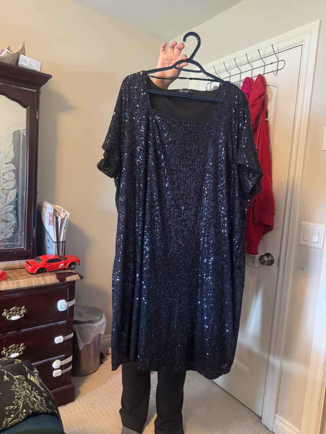 Navy Sequin Dress