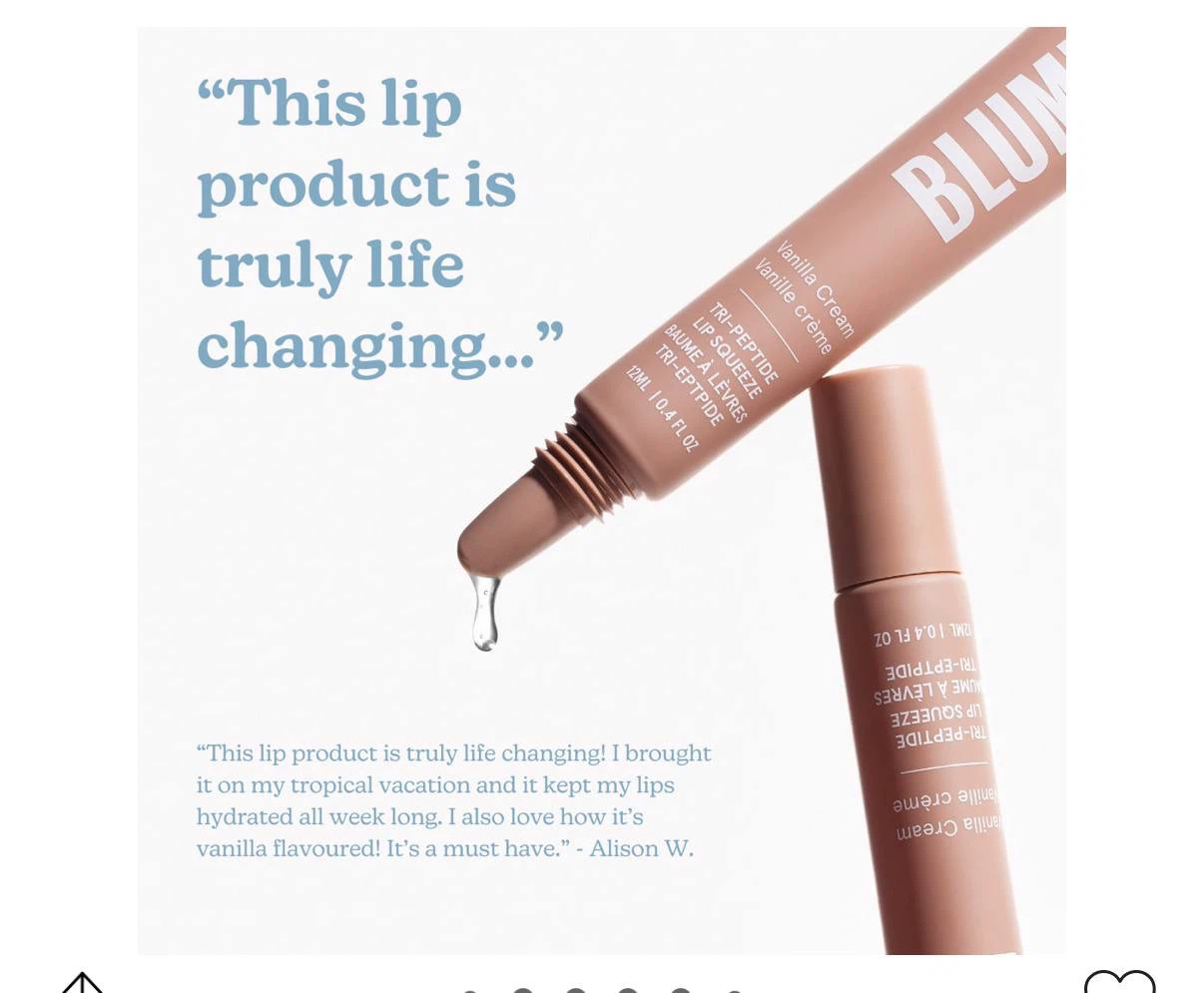 BLUME Superbalm Tripeptide-1 Hydrating Lip Balm Vanilla Cream - photo 5
