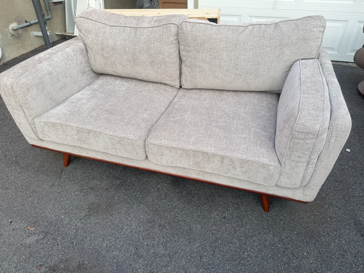 Stractube Light Grey Loveseat Sofa