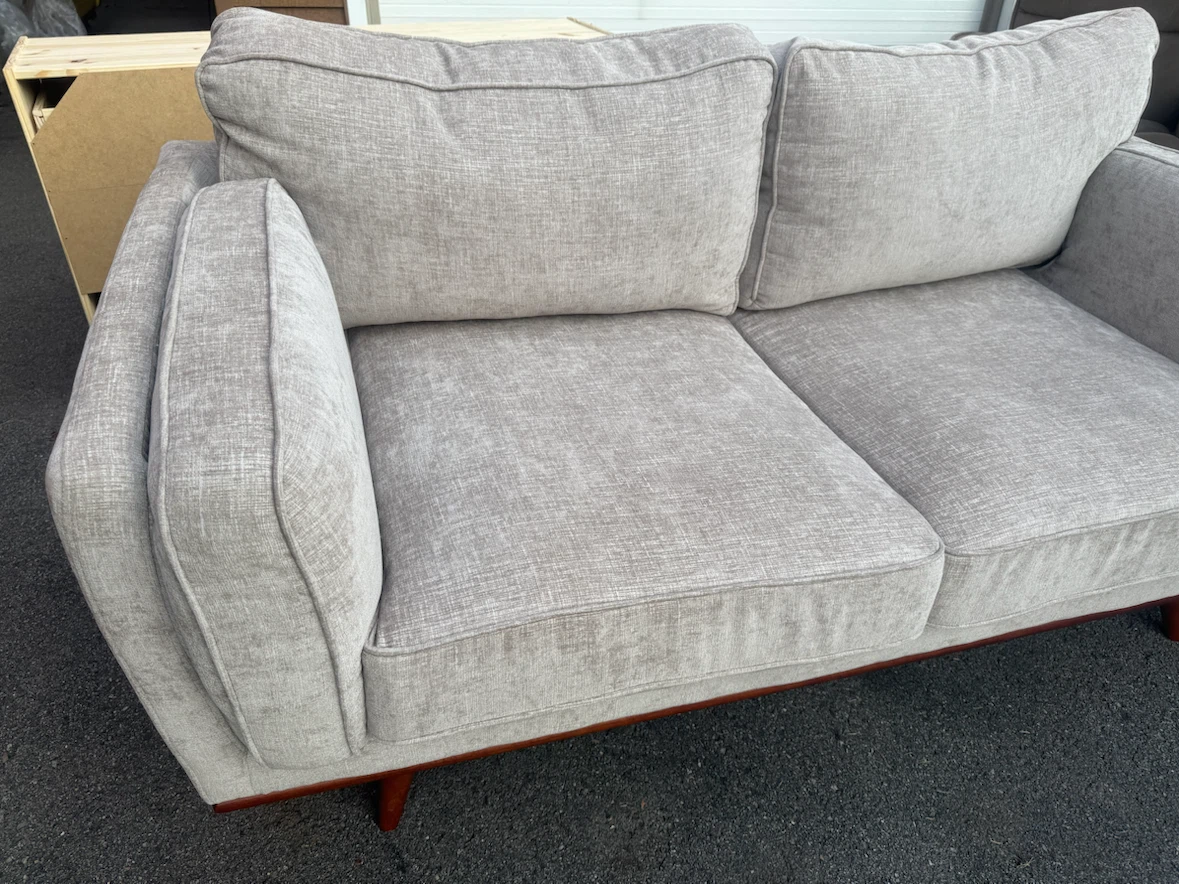 Stractube Light Grey Loveseat Sofa - photo 2