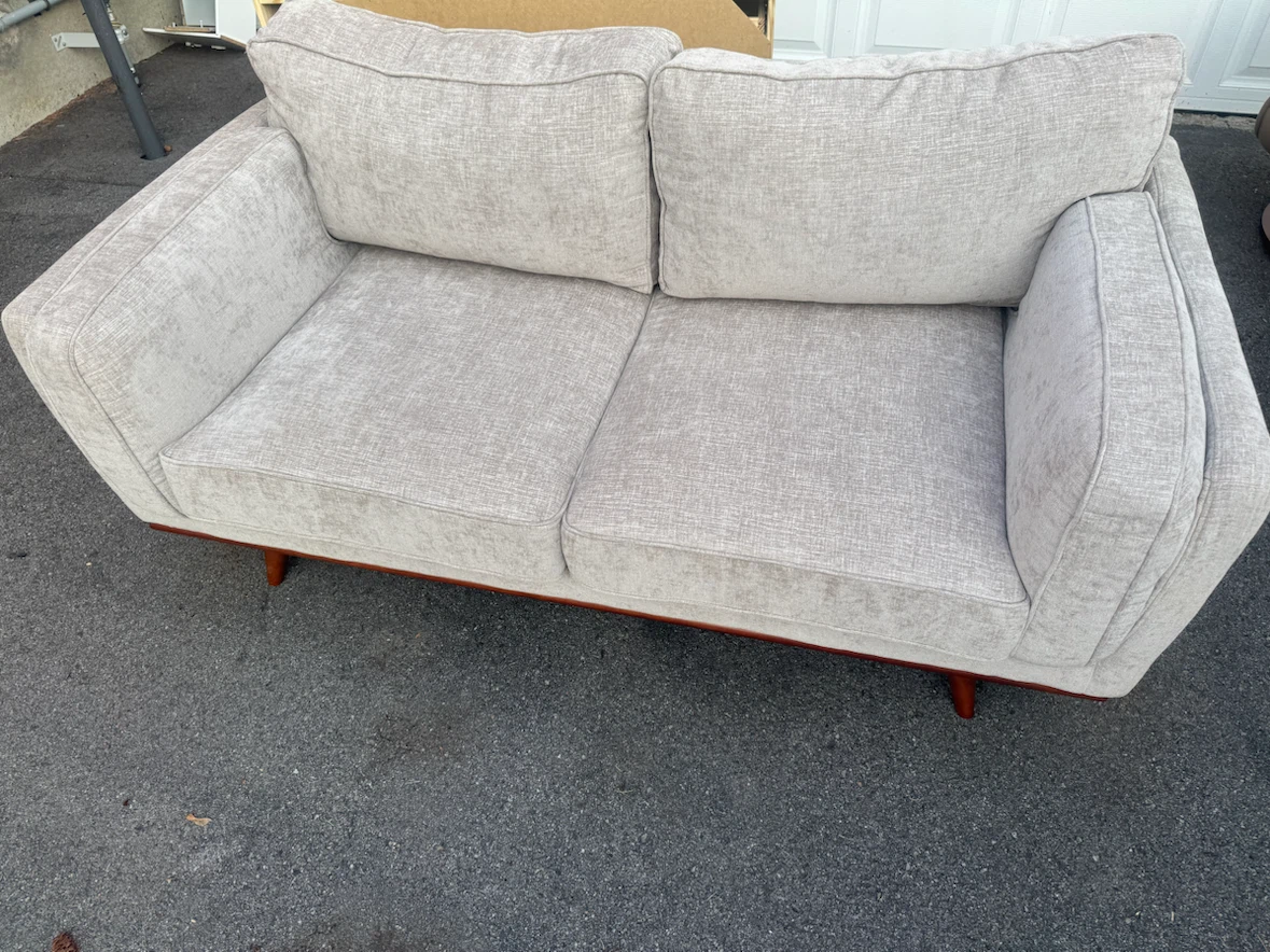 Stractube Light Grey Loveseat Sofa - photo 3