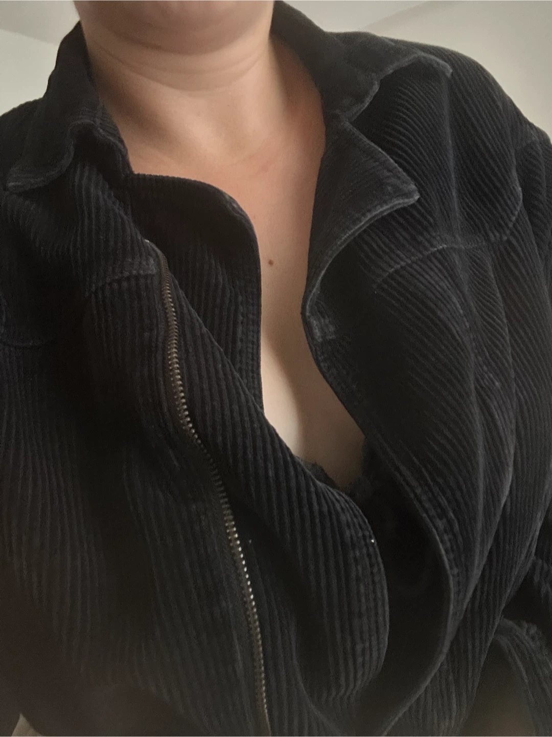 Brandy Melville Black Corduroy Jacket