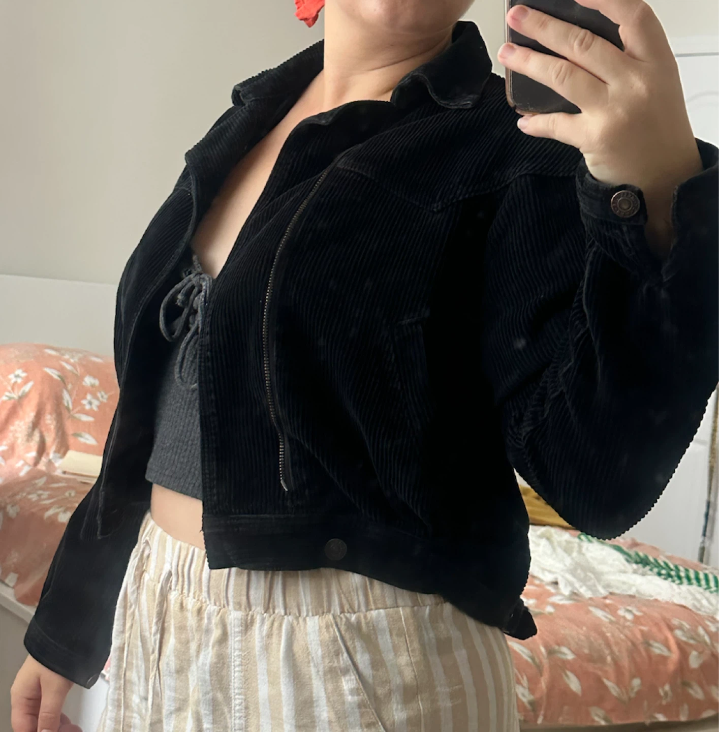 Brandy Melville Black Corduroy Jacket - photo 3