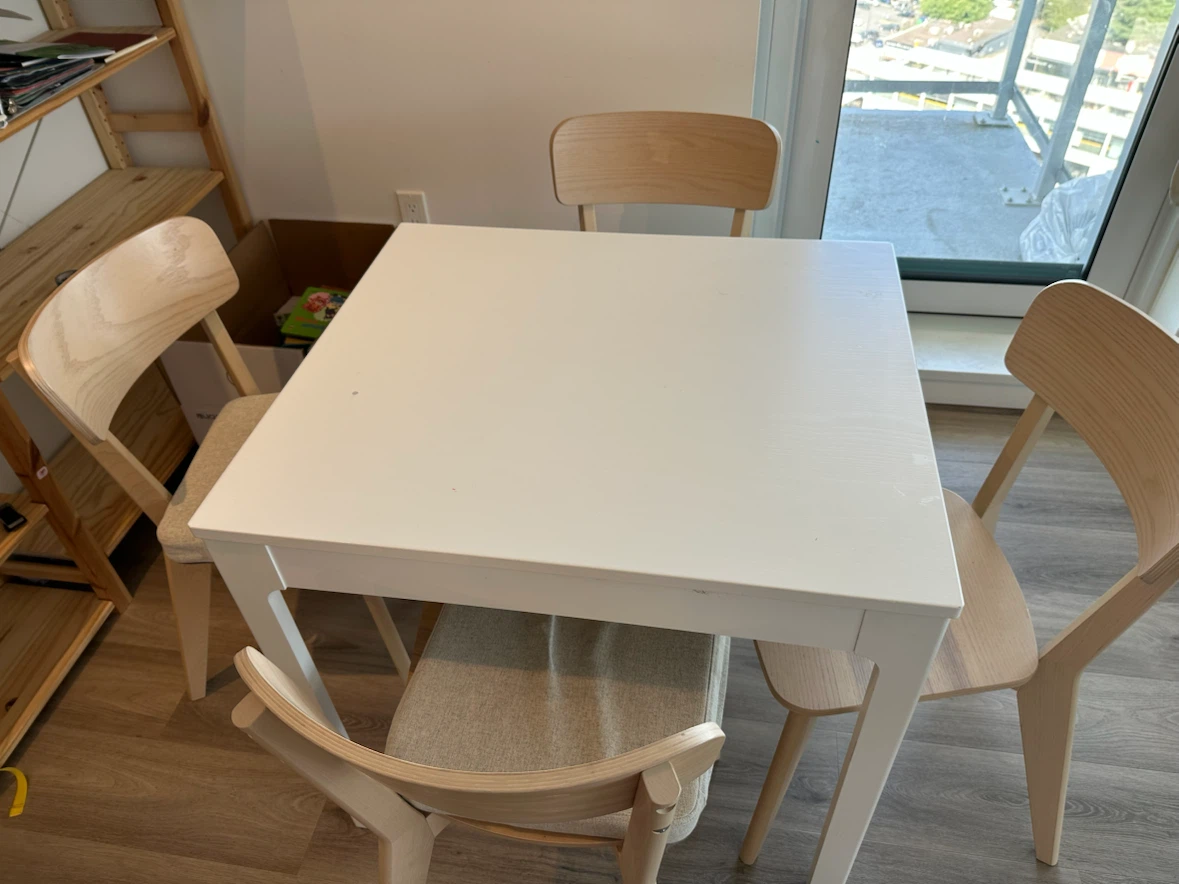 IKEA EKEDALEN Extendable Table and LISABO Chairs Dining Set