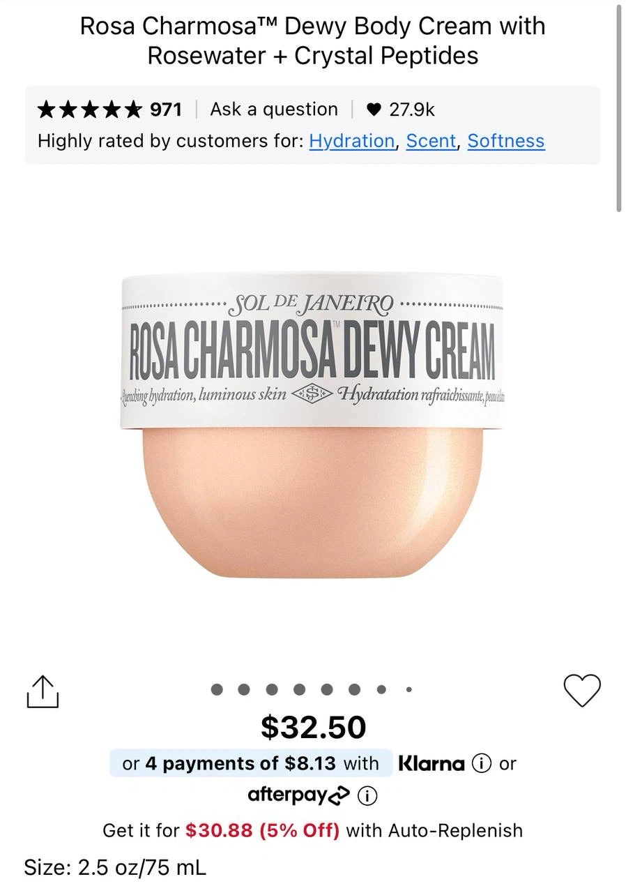 Sol de Janeiro – Rosa Charmosa Dewy Body Cream | Mini - photo 3
