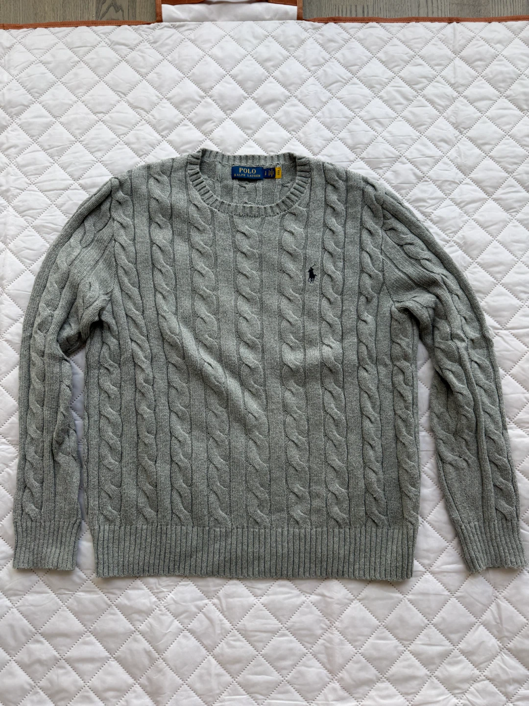 Polo Ralph Lauren Grey Cable Knit Sweater