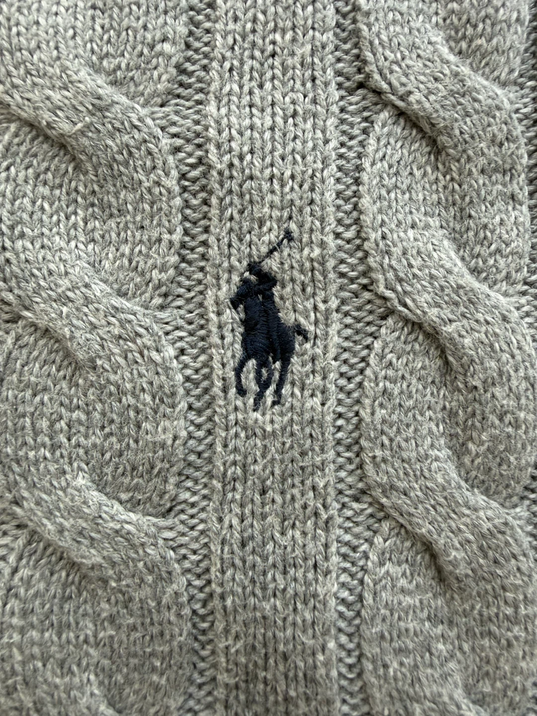 Polo Ralph Lauren Grey Cable Knit Sweater - photo 3