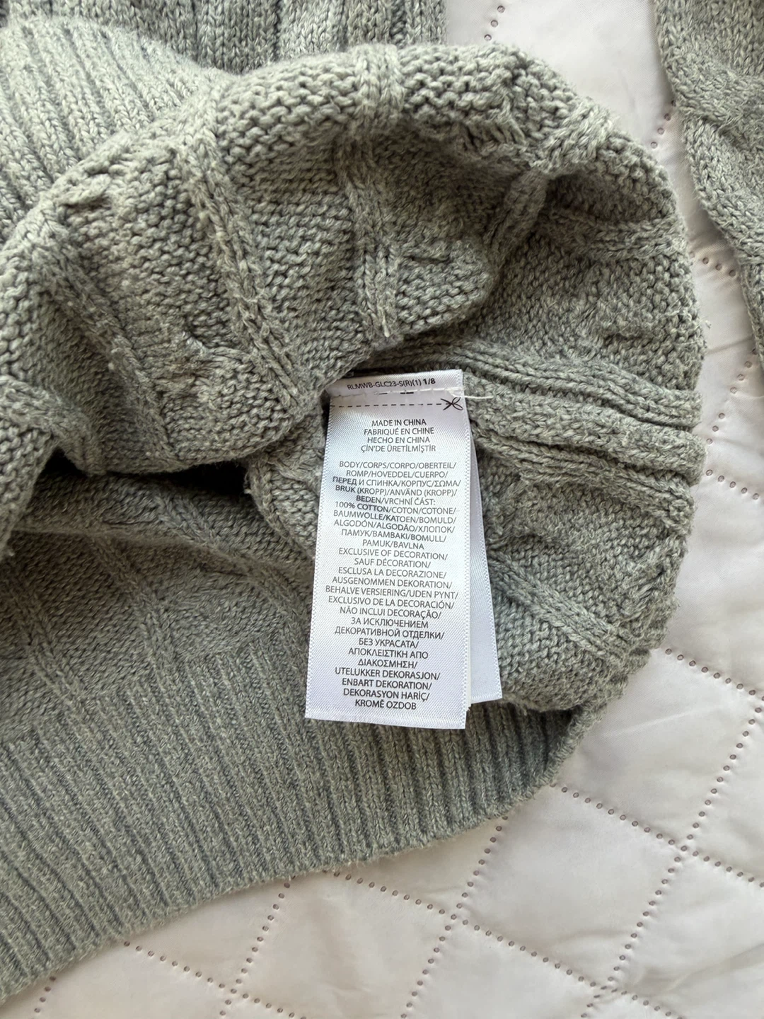 Polo Ralph Lauren Grey Cable Knit Sweater - photo 4