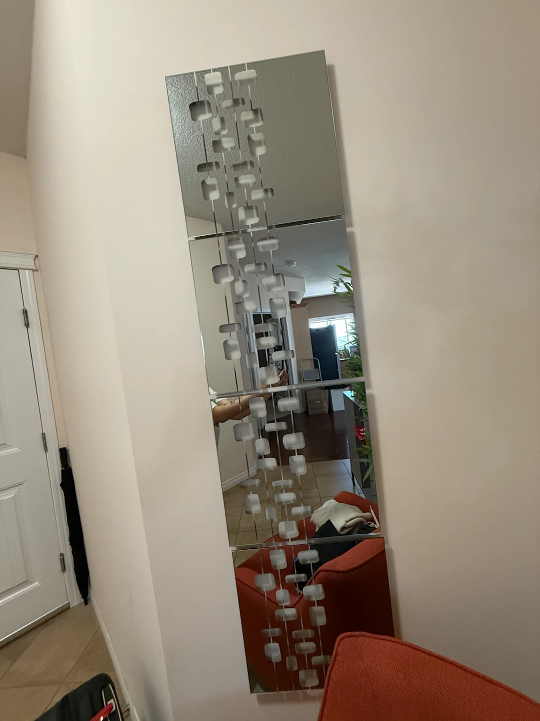 Mirror with wall art design