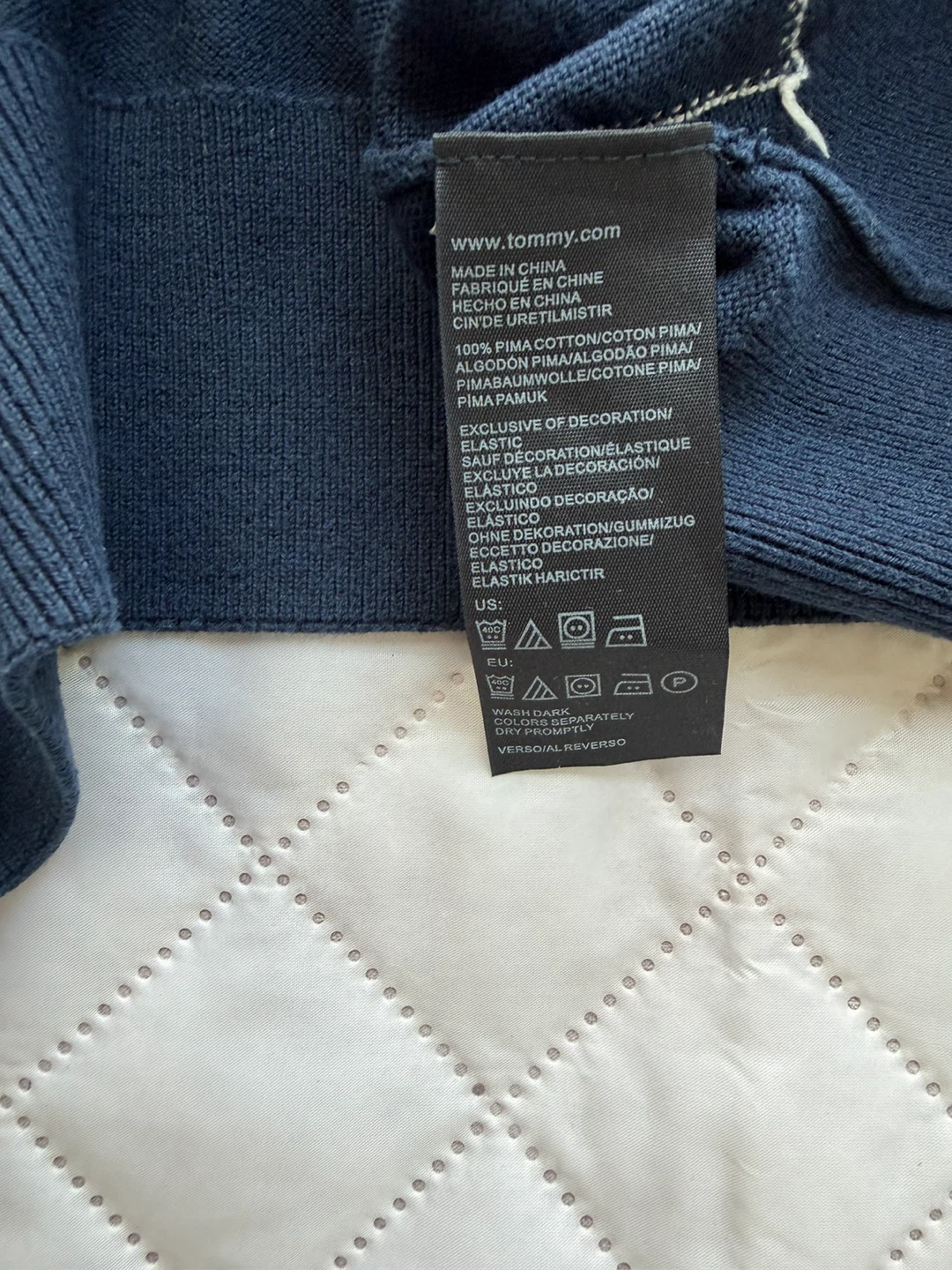 Tommy Hilfiger Pima Cotton Argyle V-Neck Sweater - photo 4