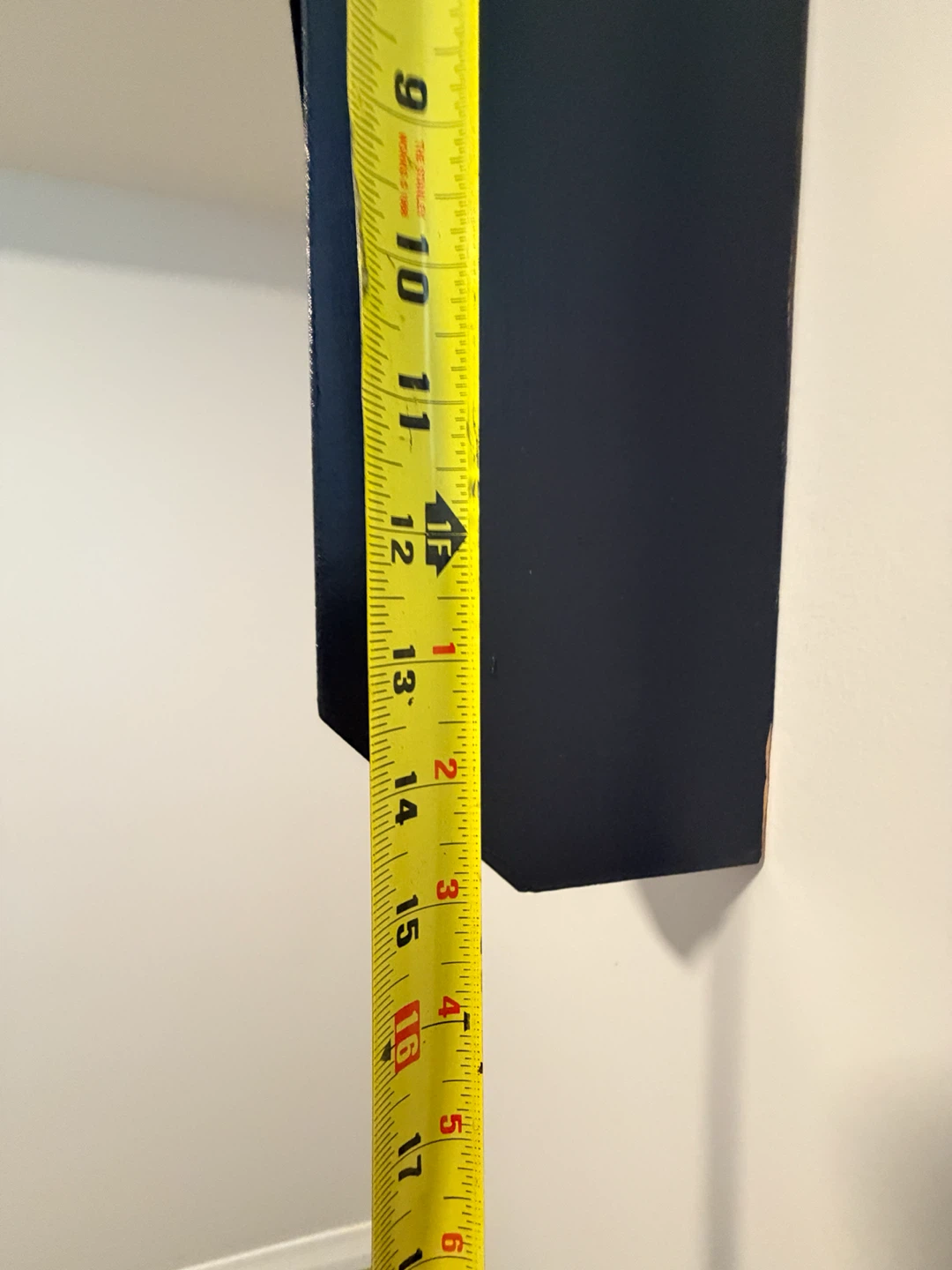 Black Wall Shelf with Hooks - photo 3