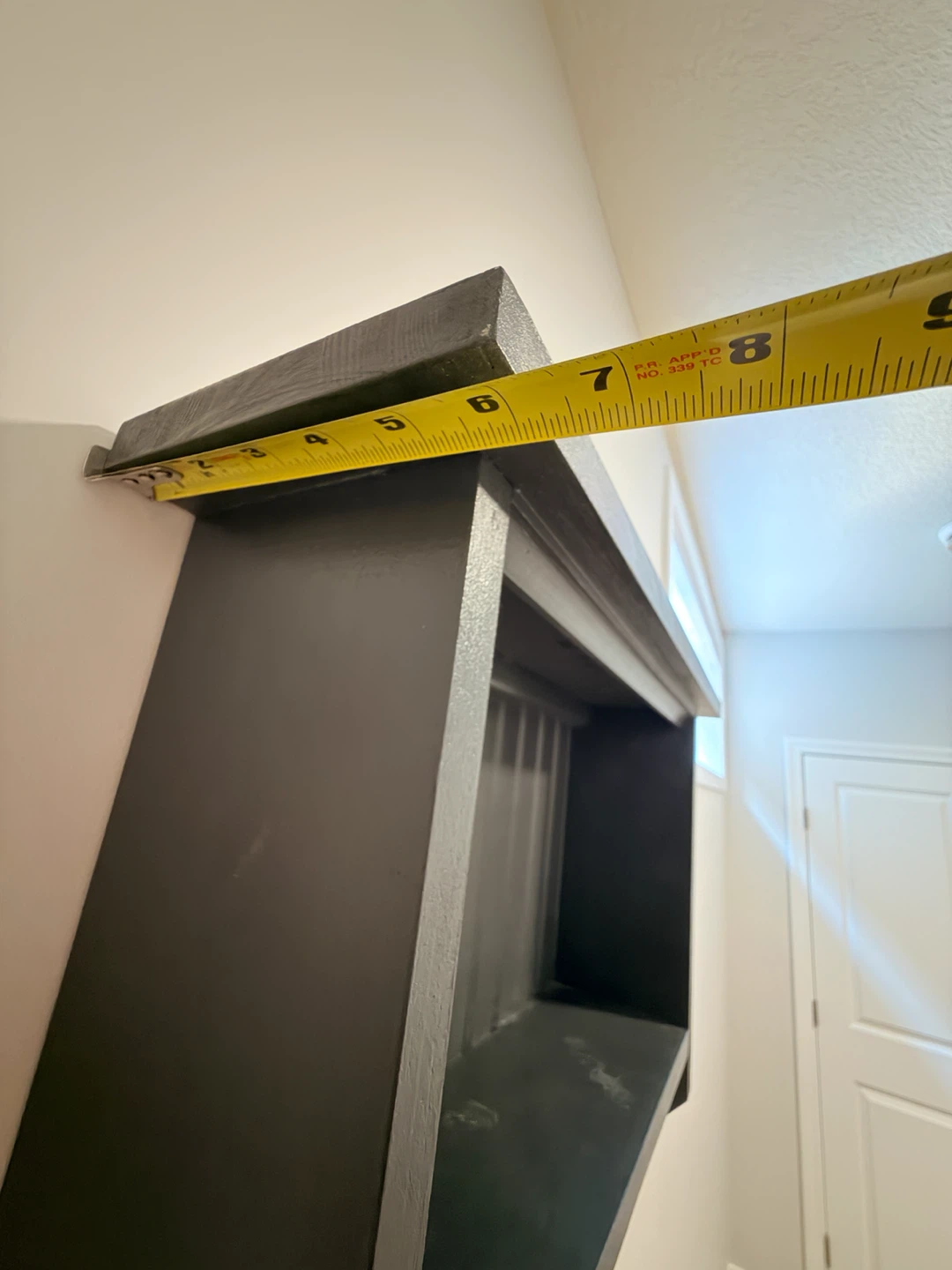 Black Wall Shelf with Hooks - photo 4