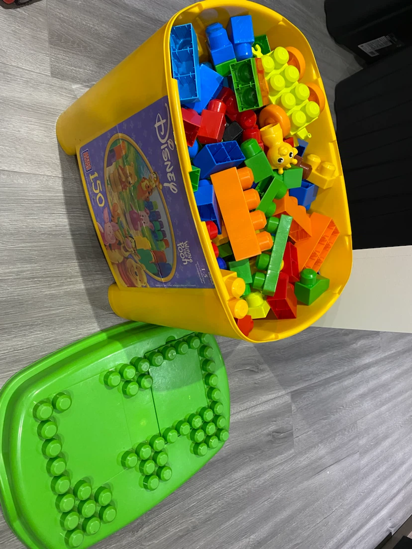 Building Block Storage Bin with Lid