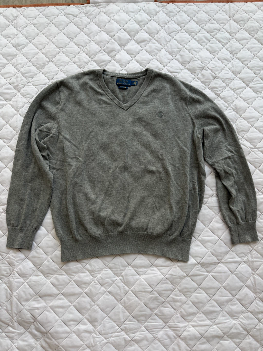 Polo Ralph Lauren Grey V-Neck Sweater