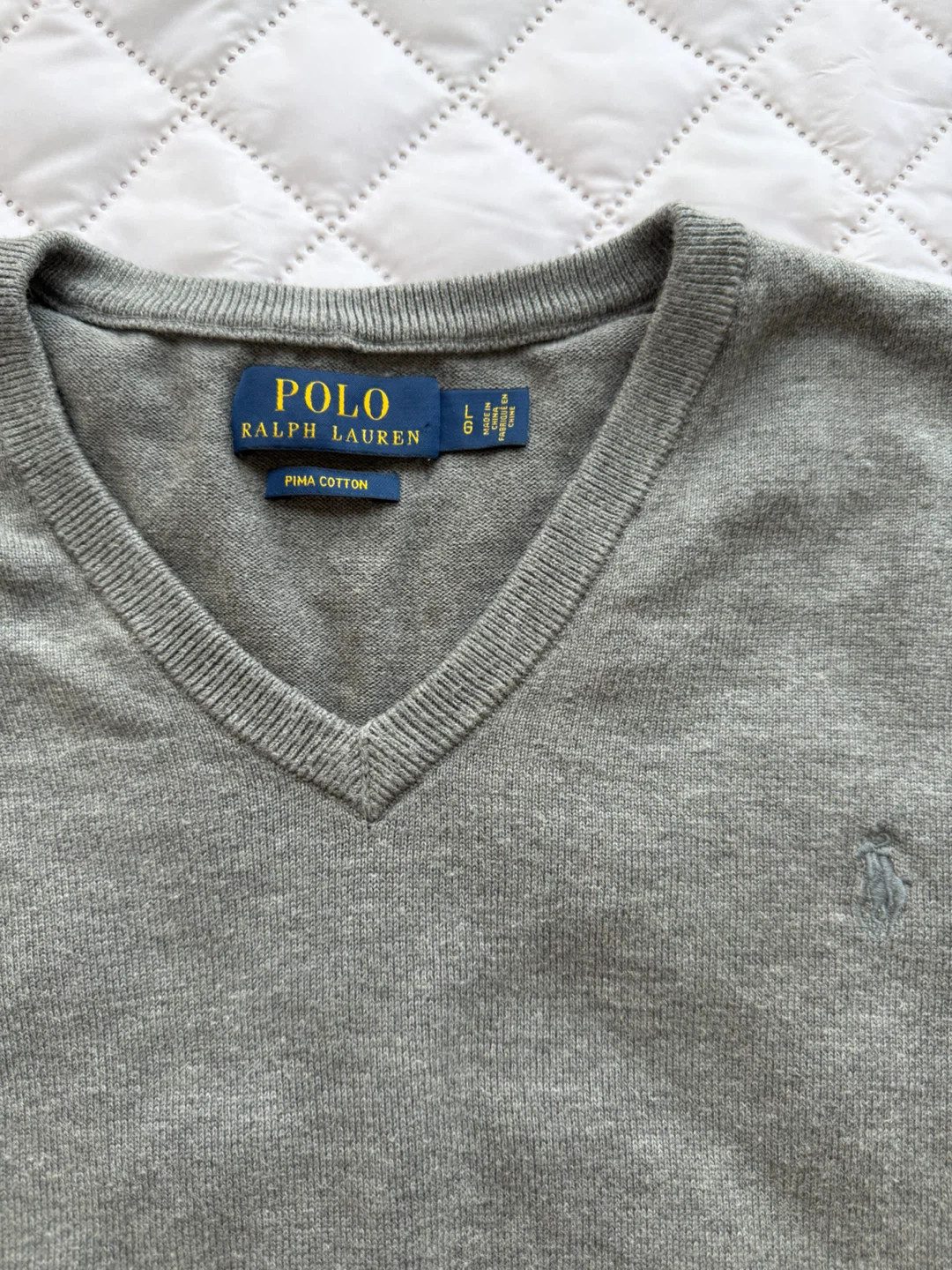 Polo Ralph Lauren Grey V-Neck Sweater - photo 2