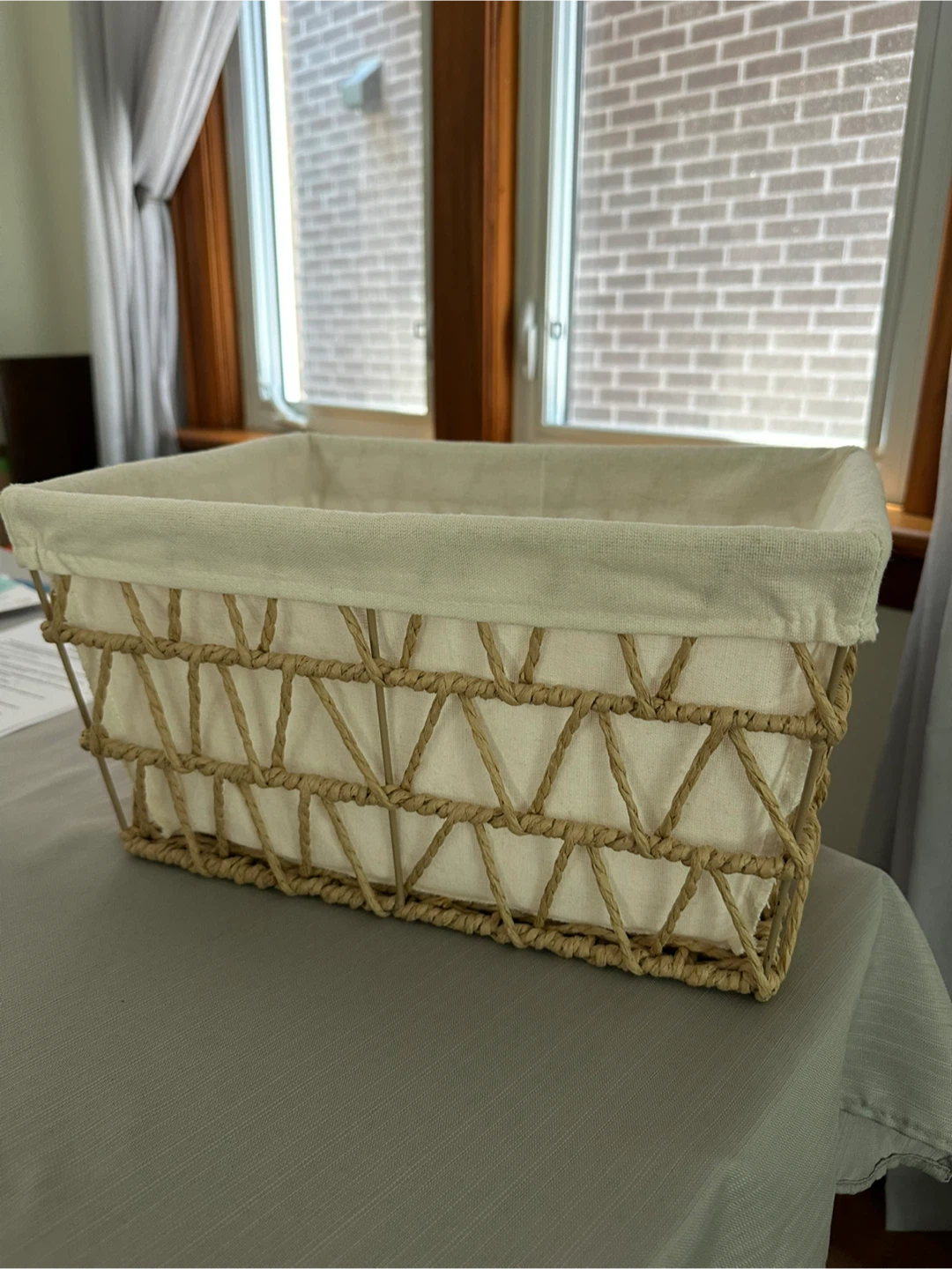 Woven Storage Basket with Liner