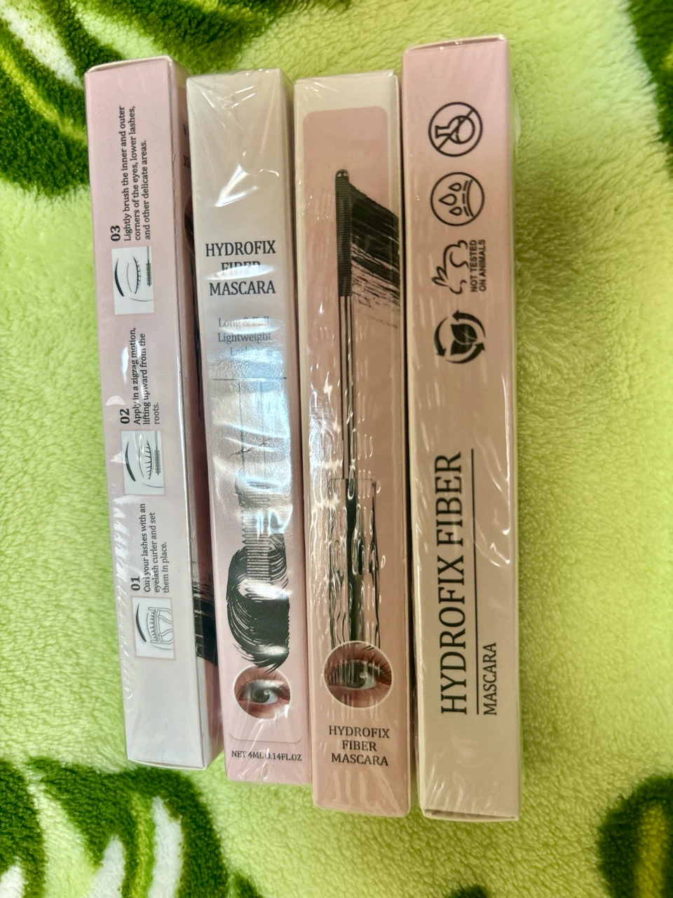 4 New, Hydrofix Fiber Mascara