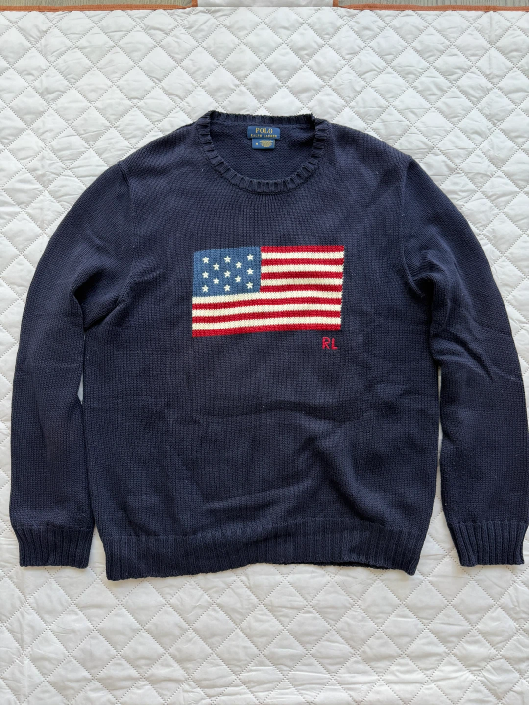 Polo Ralph Lauren Navy Sweater - Size M