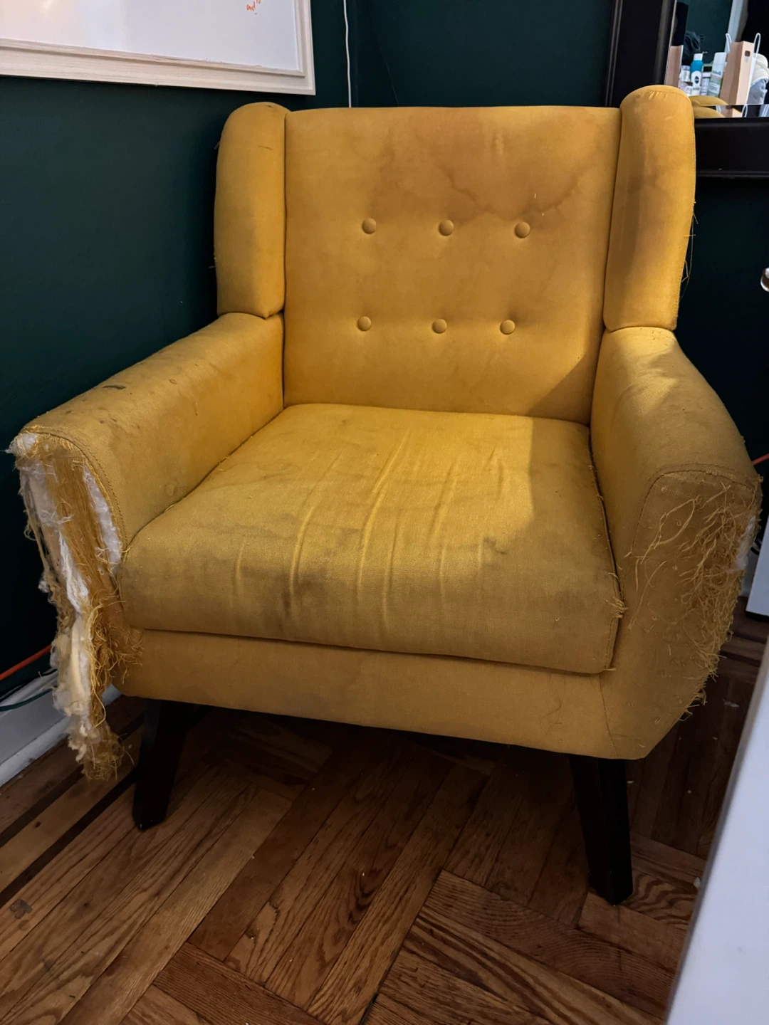 Free Mustard Yellow Accent Chair - photo 2