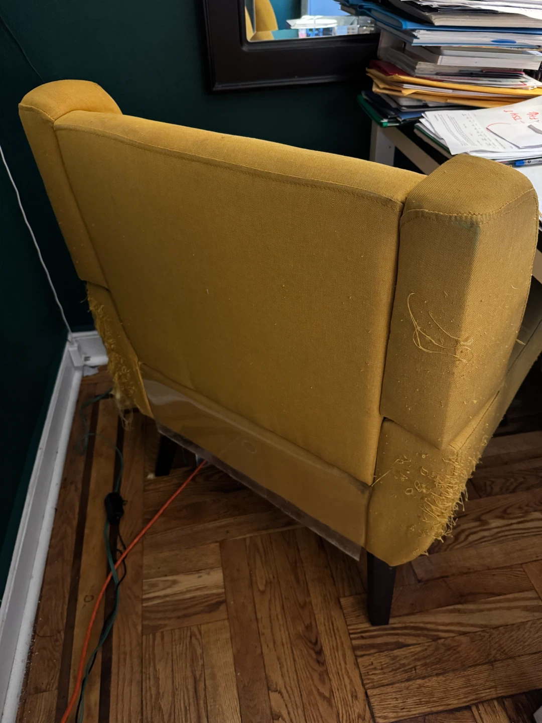 Free Mustard Yellow Accent Chair - photo 3