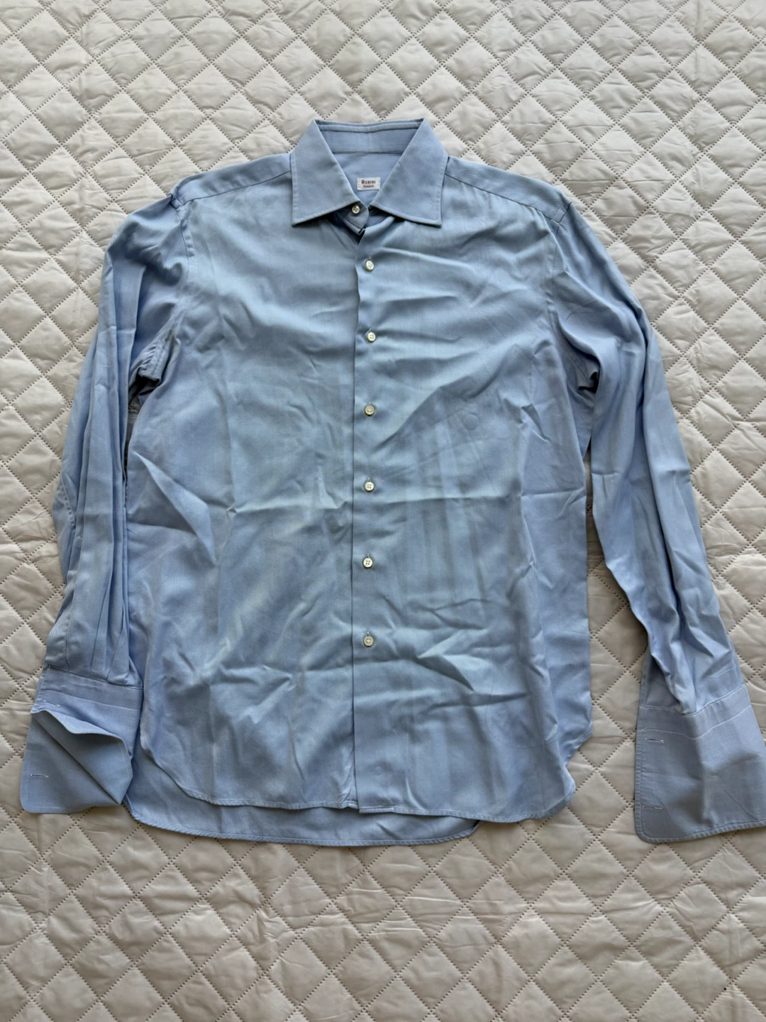 Rubini Firenze Blue Striped Dress Shirt