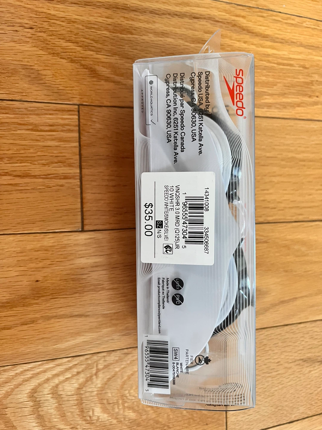 New Speedo Vanquisher 3.0 age 6-12 year Junior Goggles White - photo 2