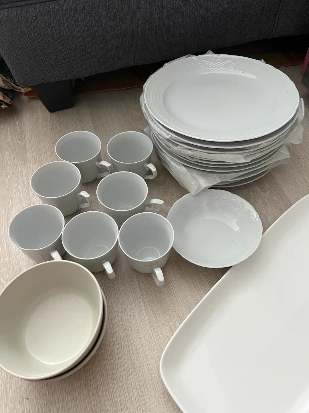 23-Piece White P Dinnerware Fine China, IKEA, RP Home)