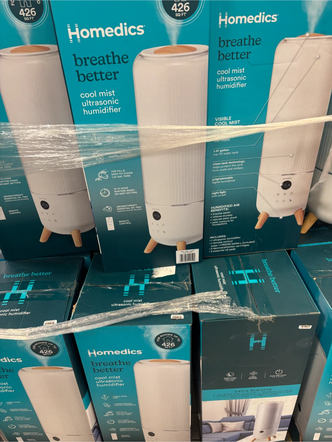 Homedics Cool Mist Ultrasonic Humidifier with Remote