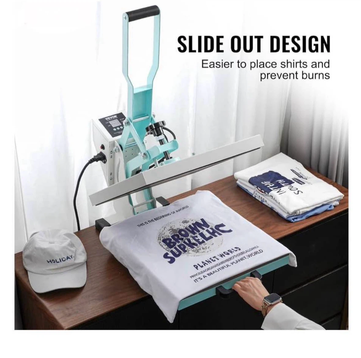 Vevor 15x15 inch Green Heat Press Machine - photo 2