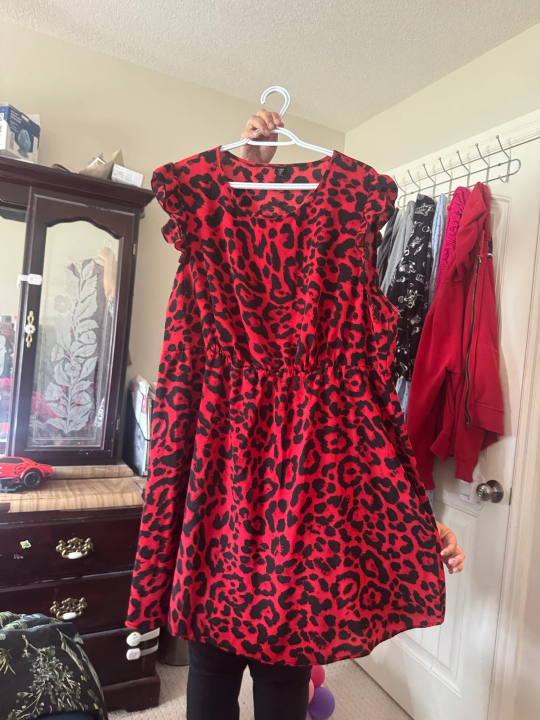 Red and Black Leopard Print Dress - photo 2