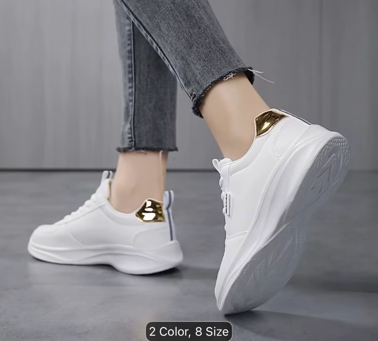 Women's White Fashion Sneakers