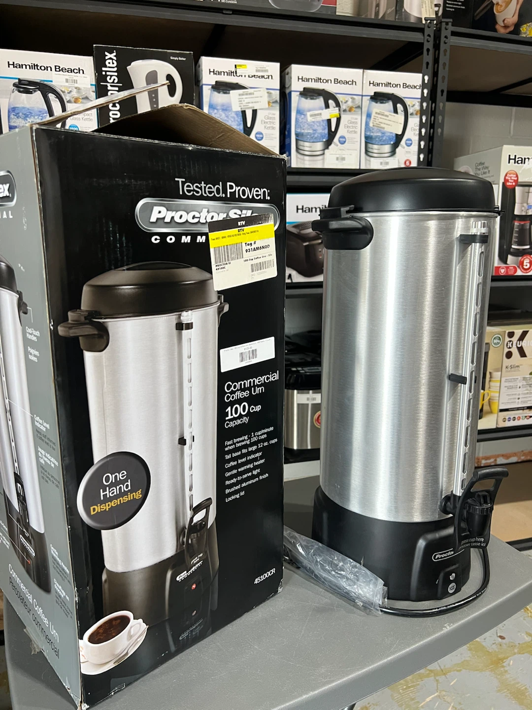 Proctor Silex 100 Cup Aluminum Coffee Urn for tea and coffee