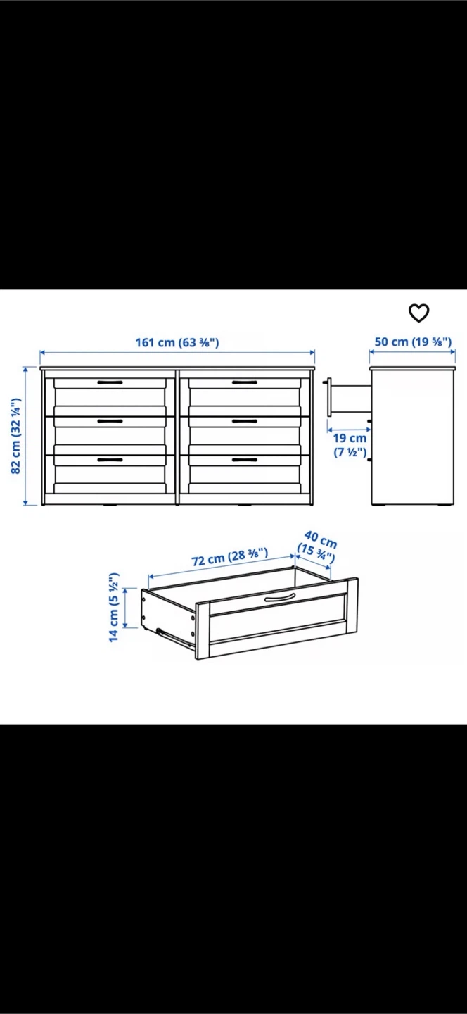 IKEA White 6-Drawer Dresser - photo 5