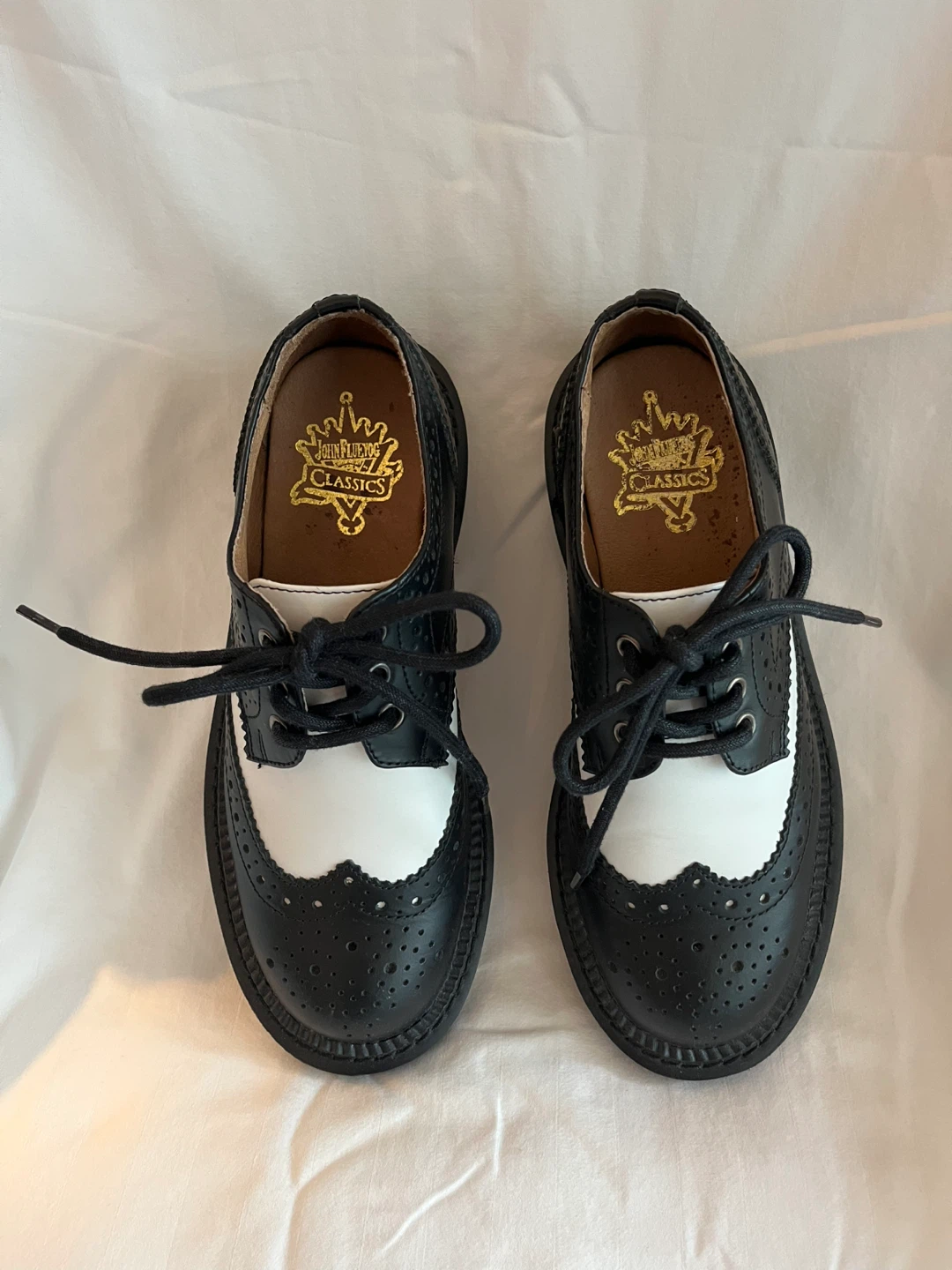 John Fluevog Wingtip Brogues - Black and White - photo 4