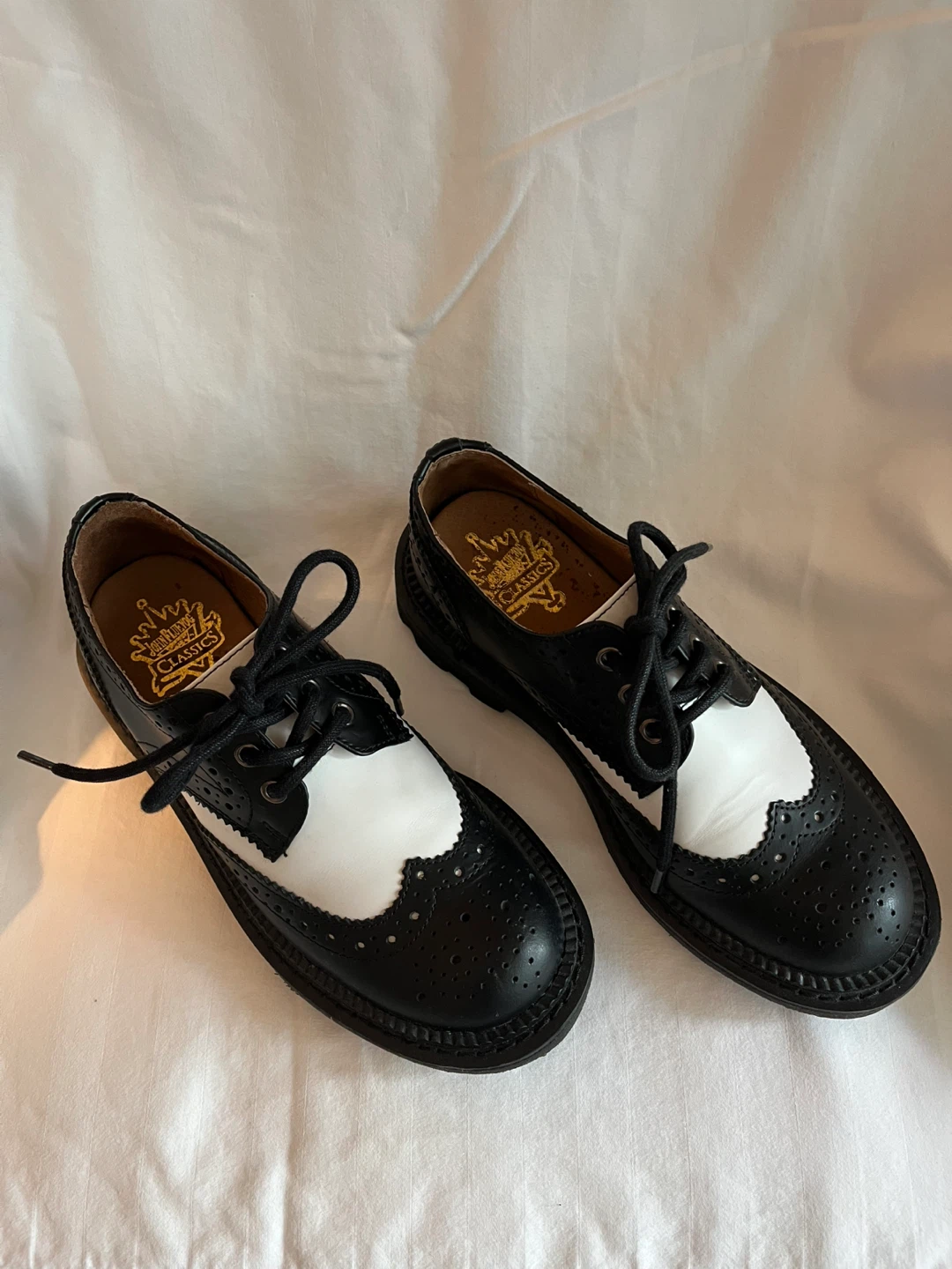John Fluevog Wingtip Brogues - Black and White - photo 2