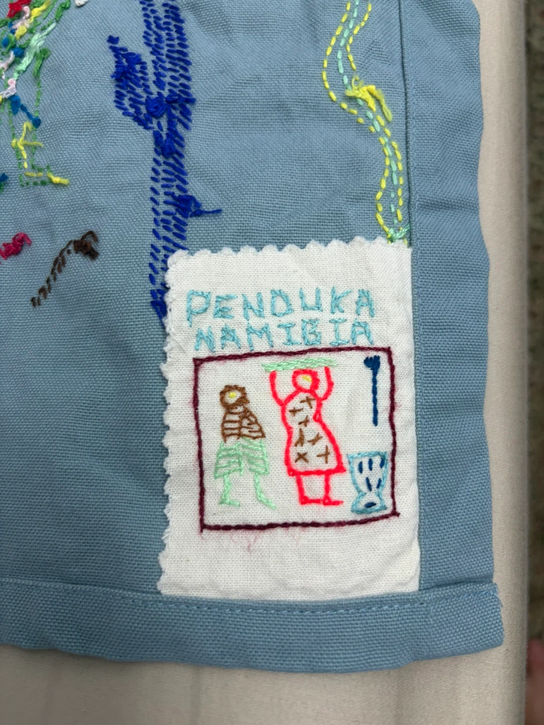 Embroidered Textile Panel