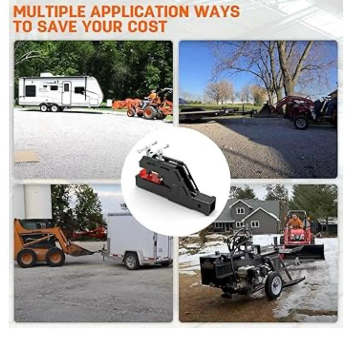 Sulythw 2" Ball Mount Receiver Adapter for Tractor Bucket - photo 5