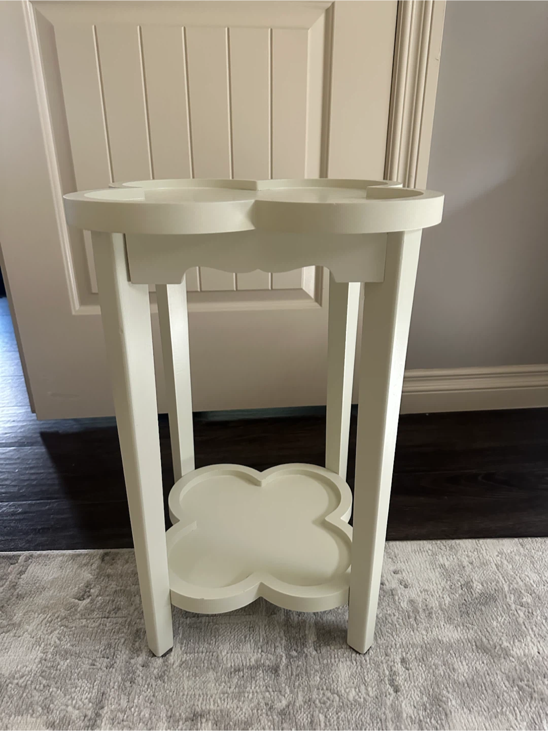 Cream Clover Shaped Side Table
