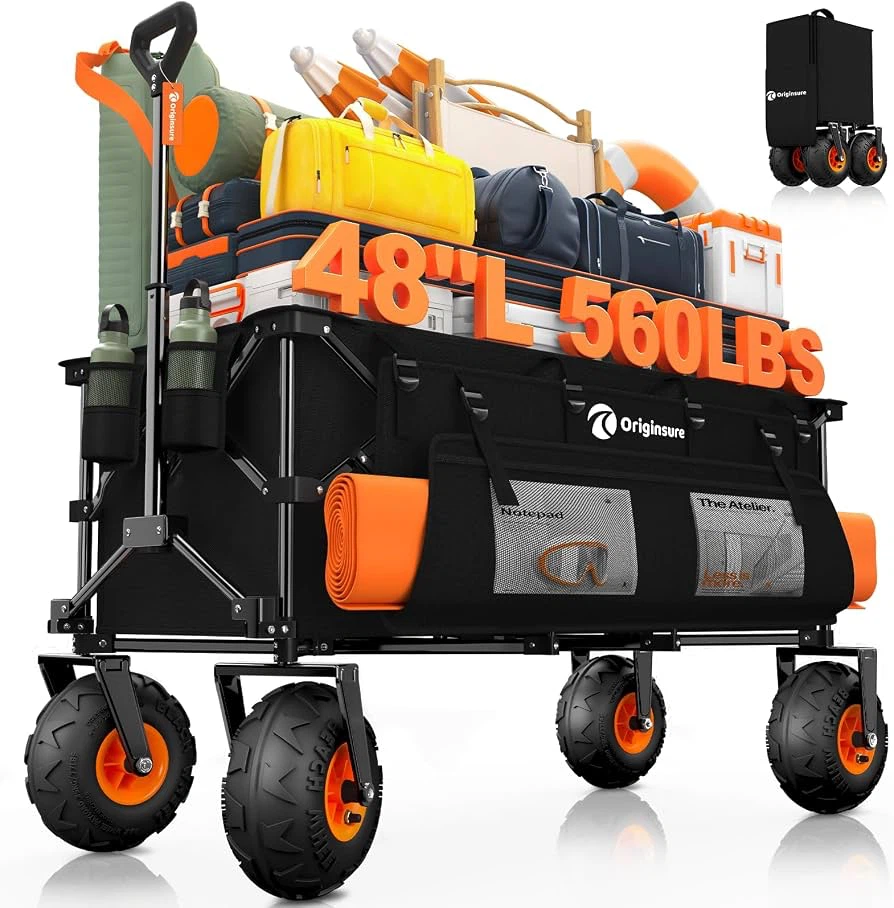 🔥 Brand NEW – Foldable Beach & Utility Wagon – 560 lbs Capacity