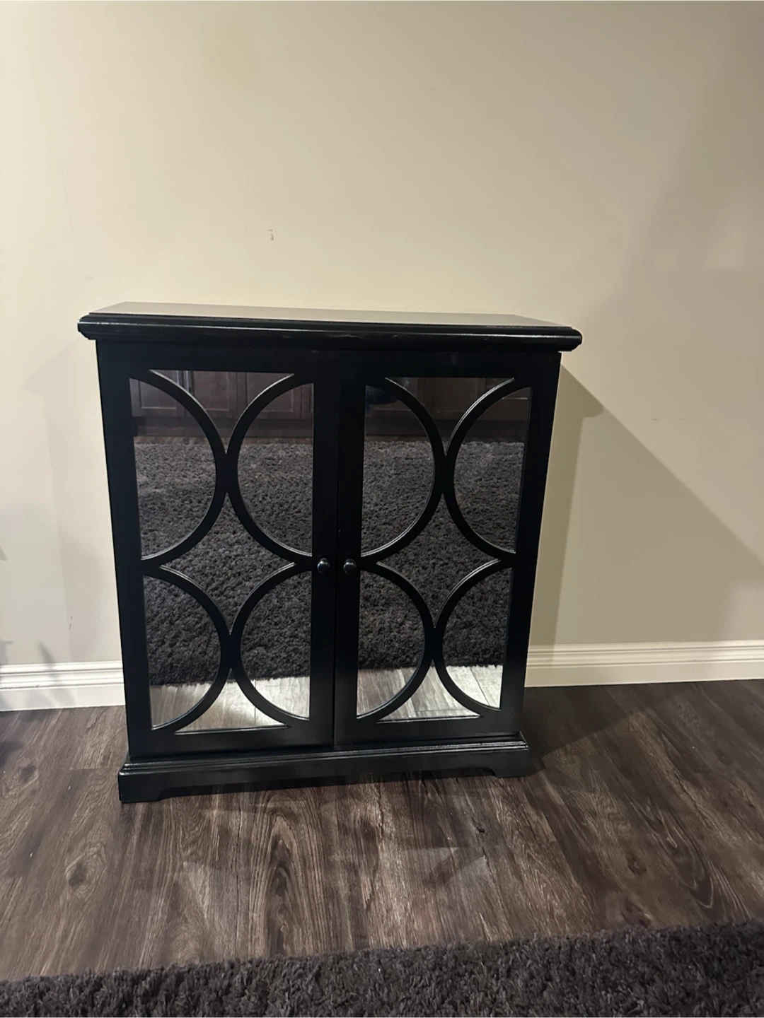 Black Wayfair Cabinet with Mirrored Doors - Need gone!!!