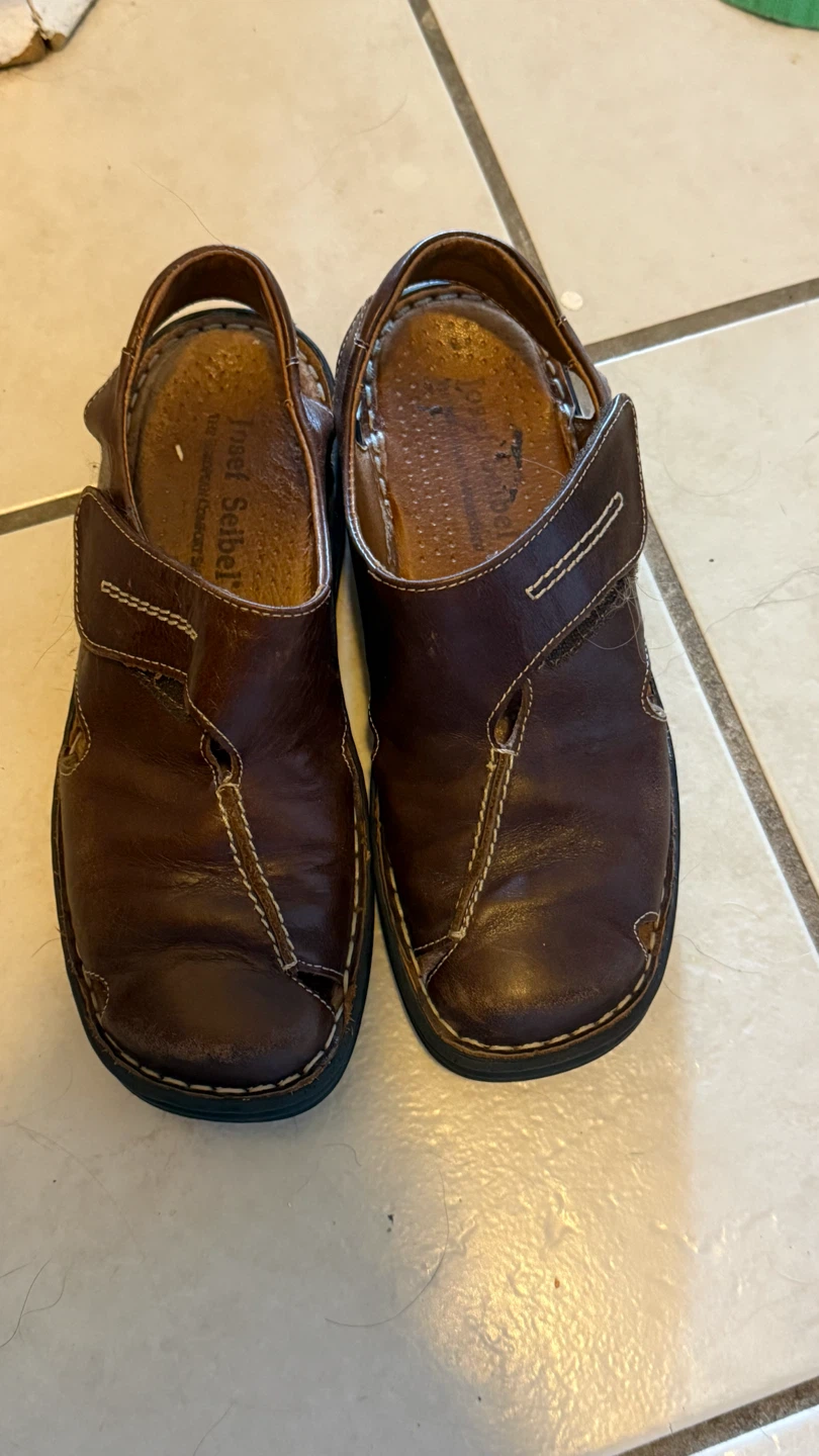 Josef Seibel Leather Sandals Size 38