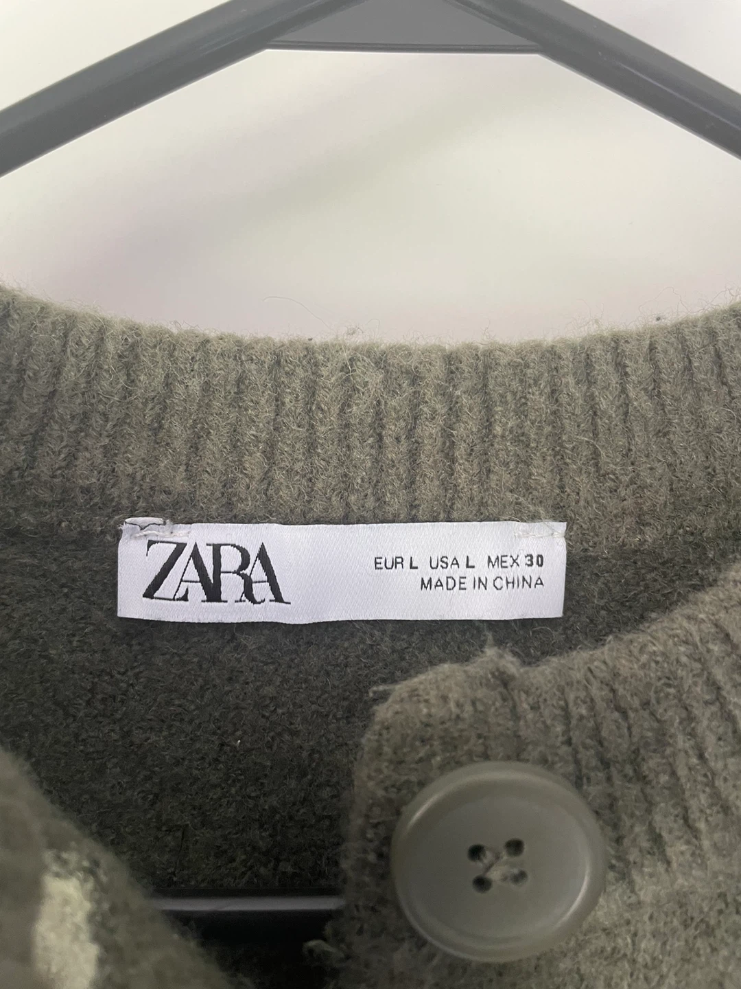 ZARA Green Cropped Cardigan Sweater - photo 3