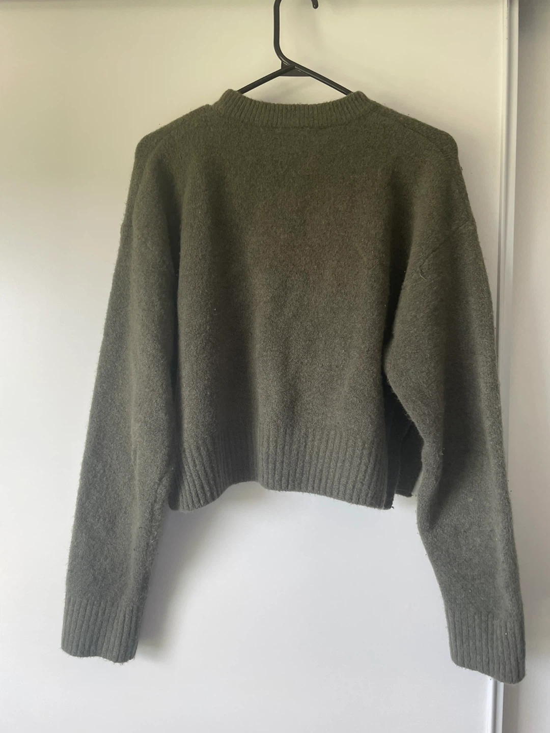 ZARA Green Cropped Cardigan Sweater - photo 2